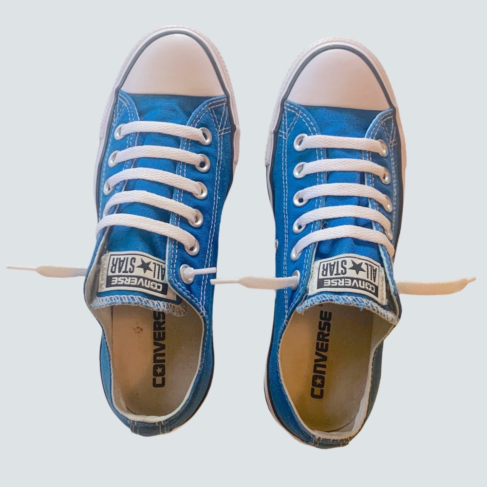 Unisex Cerulean Blue & White Converse | 5.5 + 7.5 - Picture 10 of 15
